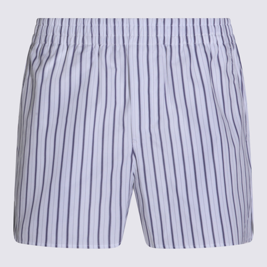 AMI Paris 100% cotton shorts in blue