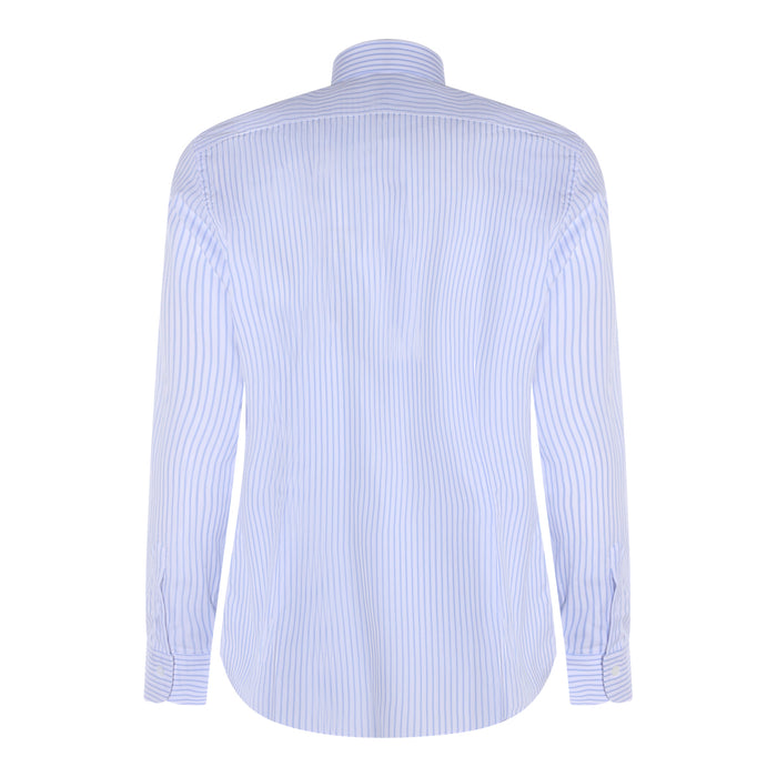 Mazzarelli Shirts Bianco-azzurro _100 % Co