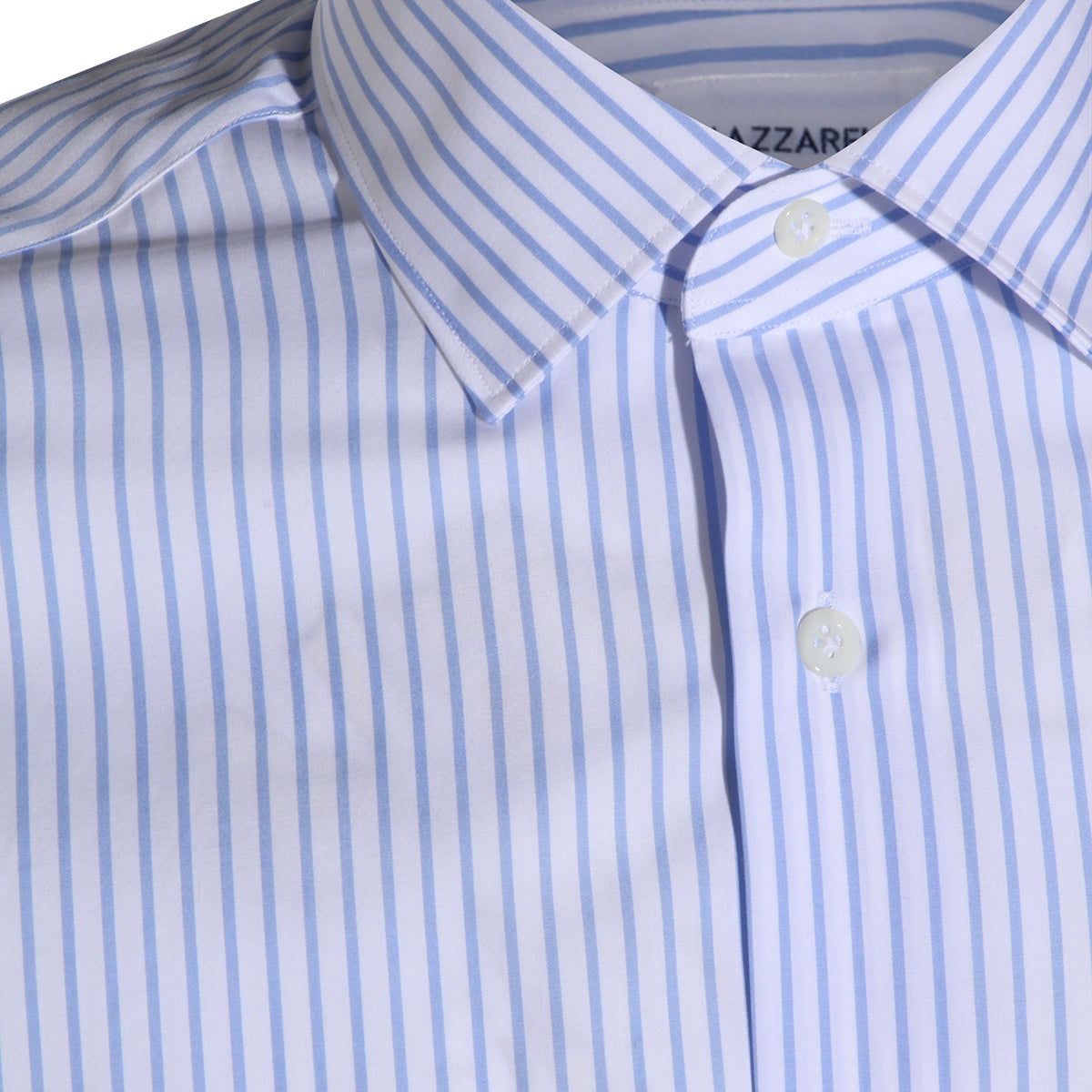 Mazzarelli Shirts Bianco-azzurro _100 % Co