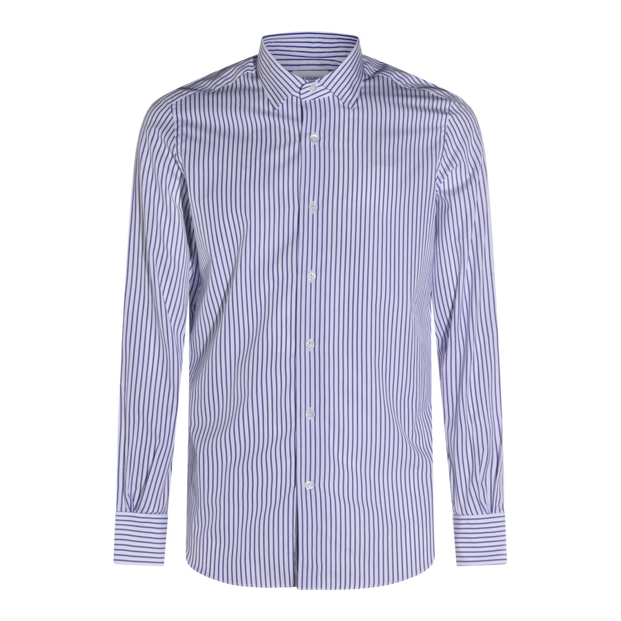 Mazzarelli 100% Cotton shirt in blue