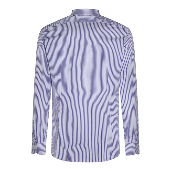 Mazzarelli Shirts Bianco-blu _100 % Co
