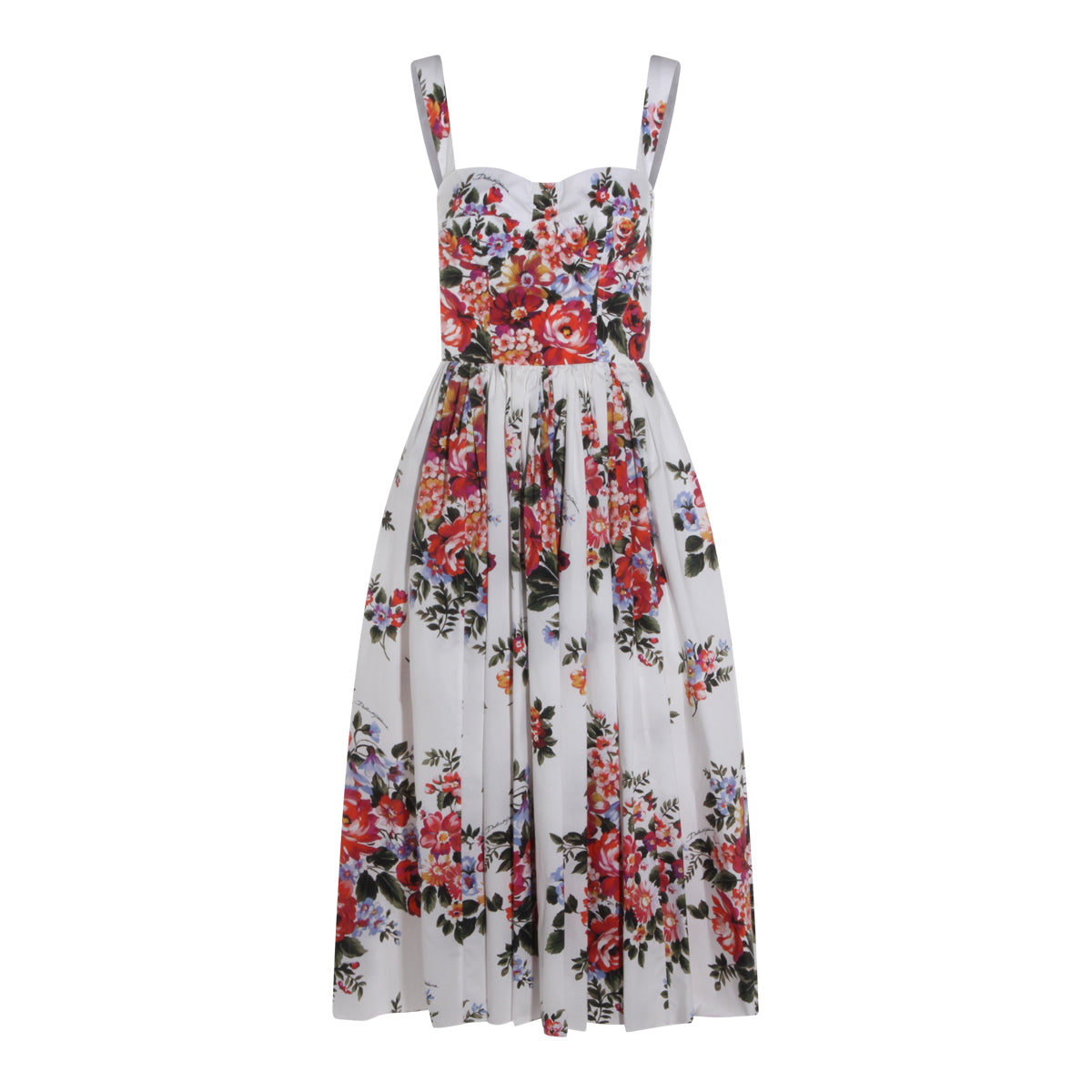 Dolce & Gabbana Dresses Fiori F.do Bianco _se