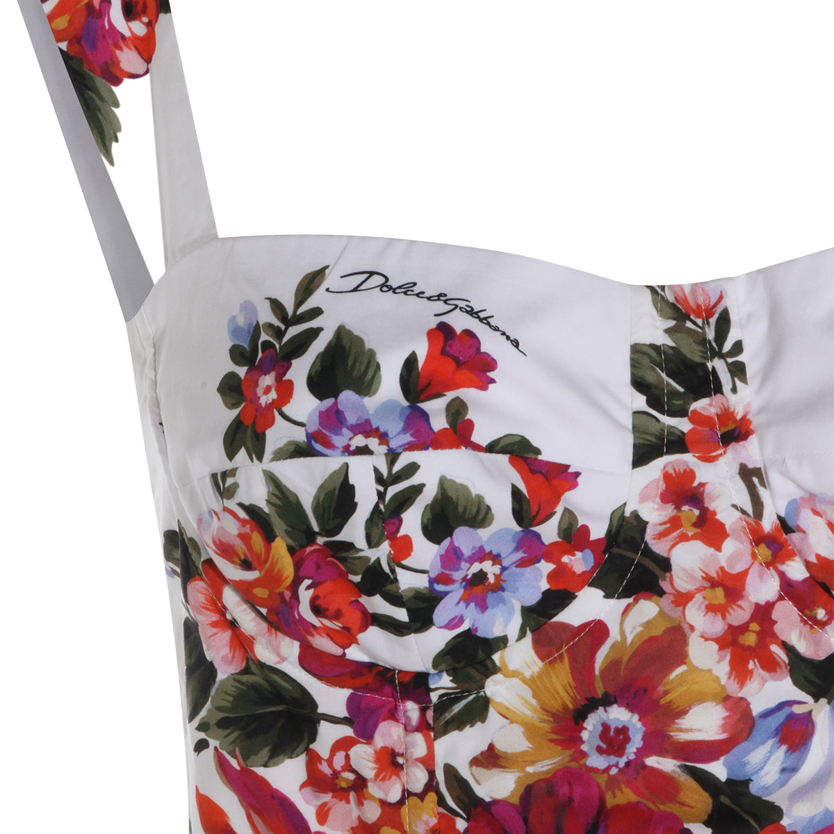 Dolce & Gabbana Dresses Fiori F.do Bianco _se