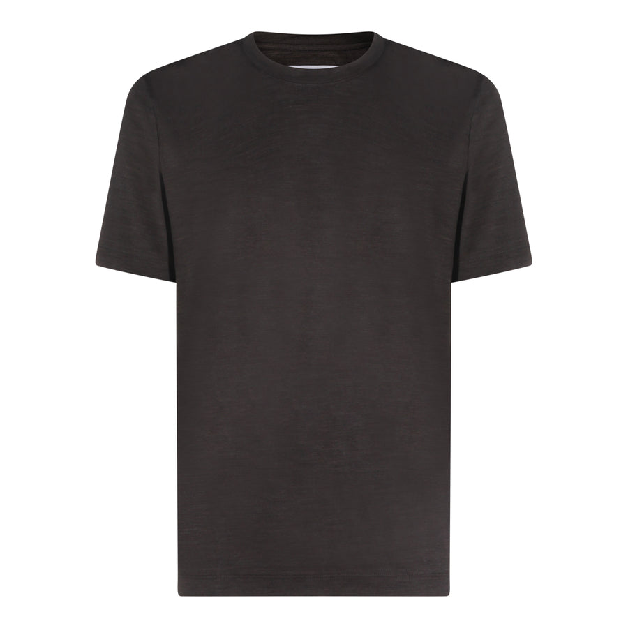 Marco Pescarolo 100% viscose t-shirt in brown