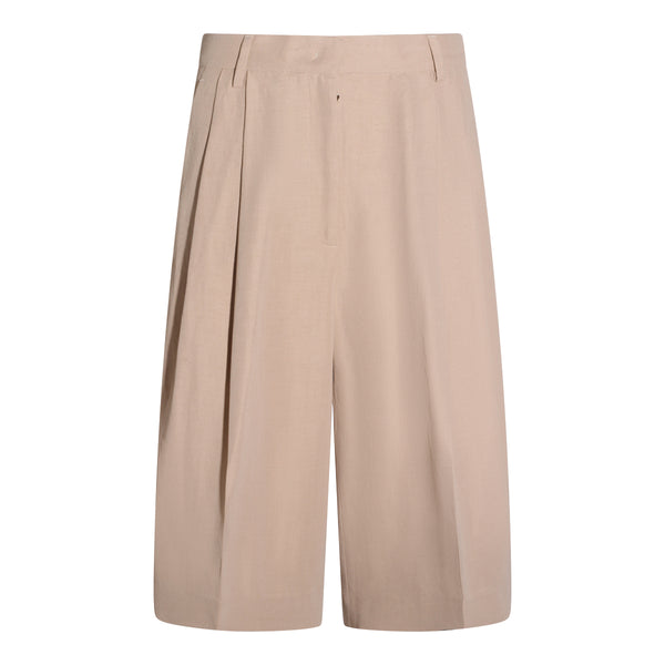 Fabiana Filippi 64% Viscose 36% Linen bermuda shorts in beige