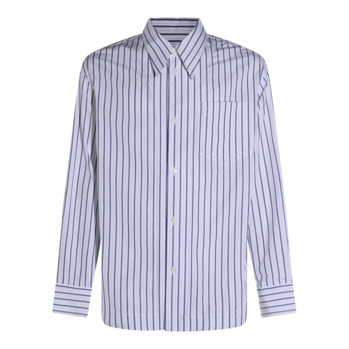 Ami Paris Shirts White-blue _100 % Co