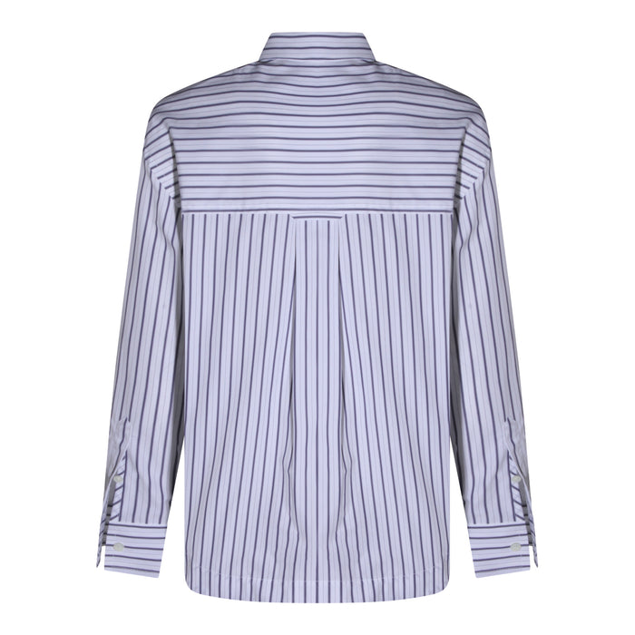 Ami Paris Shirts White-blue _100 % Co