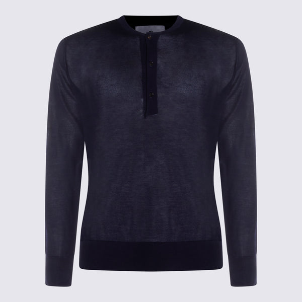 Seven Gauge 100% Lyocell sweater in navy