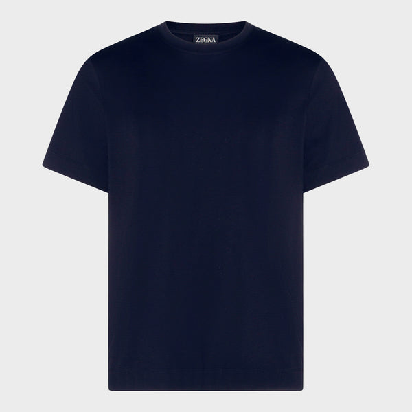 Zegna 100% Cotton t-shirt in navy