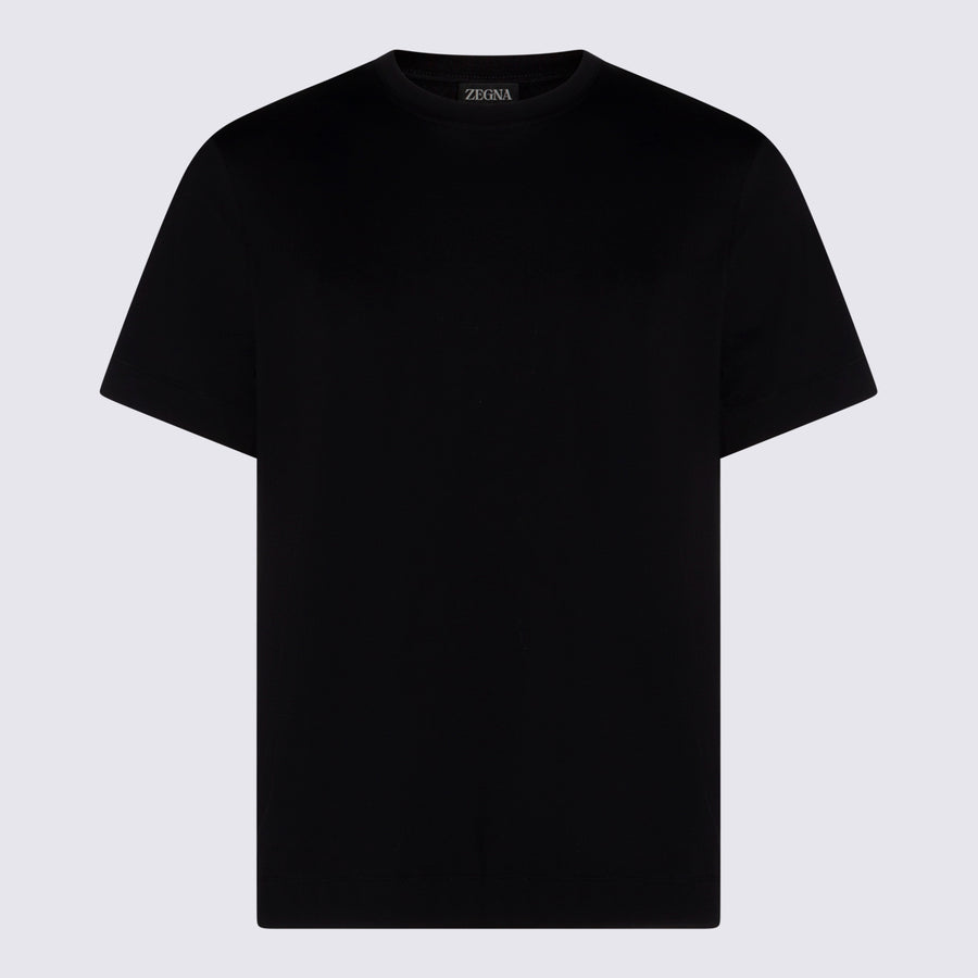 Zegna 100% Cotton t-shirt in black