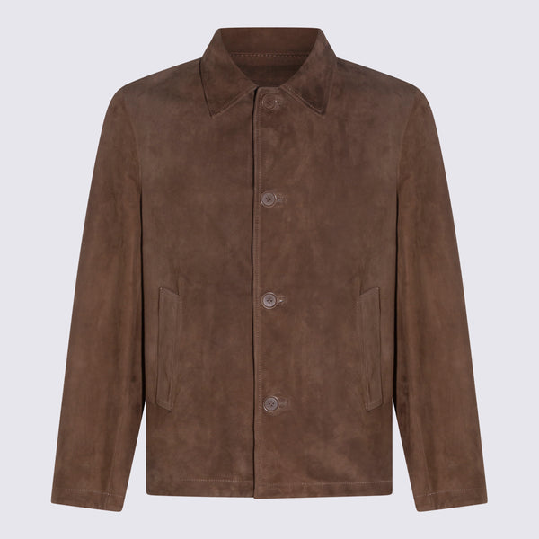 Salvatore Santoro 100% Suede jacket in brown