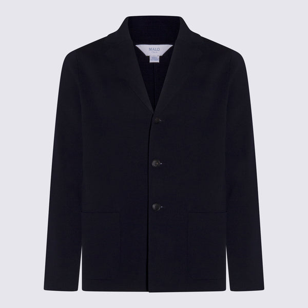 Malo 100% Cotton blazer in navy
