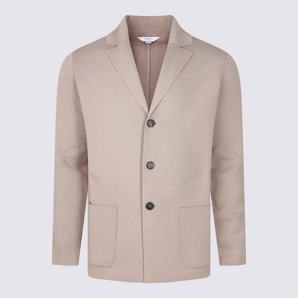 Malo 100% cotton blazer in camel