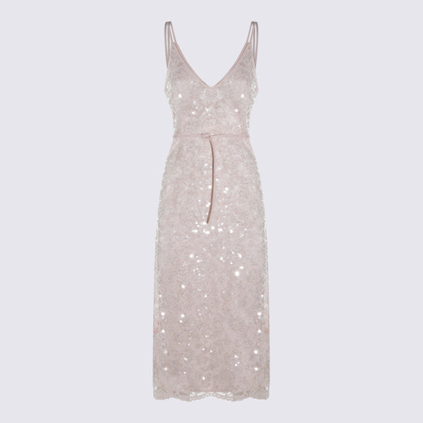 Twin-Set 100% Polyester dress in beige