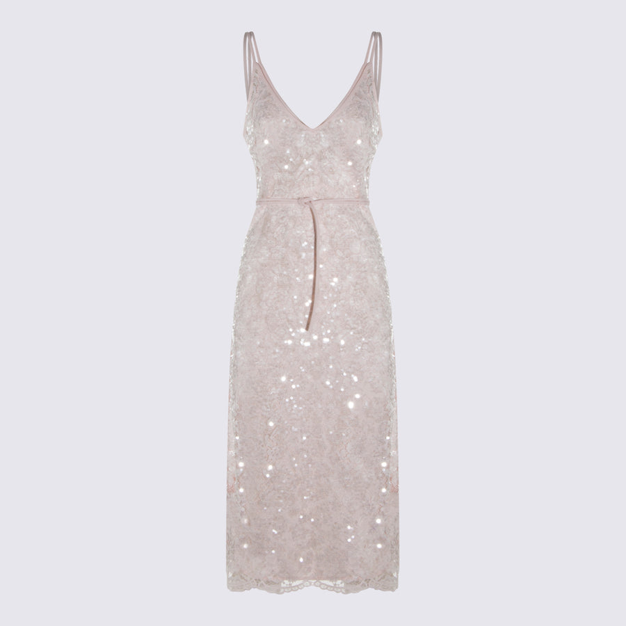 Twin-Set 100% Polyester dress in beige