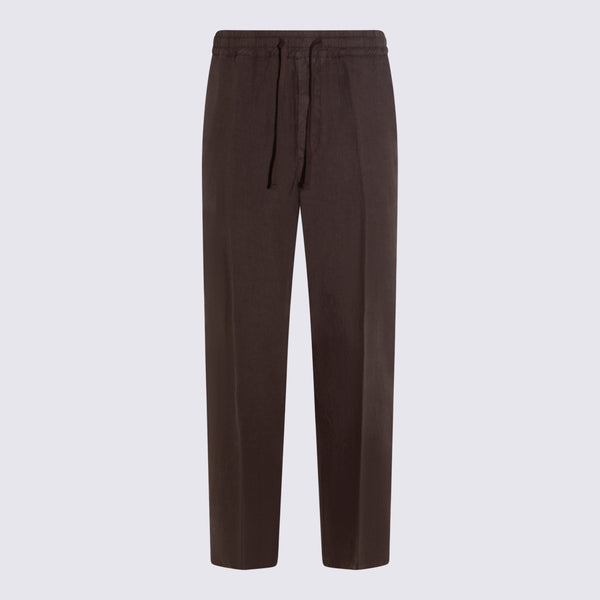 Altea 100% Linen trousers in brown