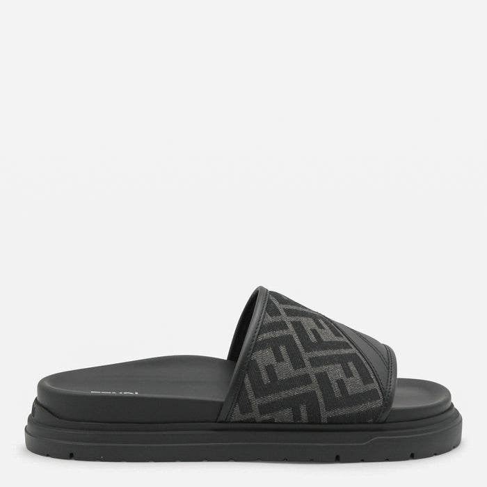 Fendi Flat Shoes Black _cover Tex/le Sole El