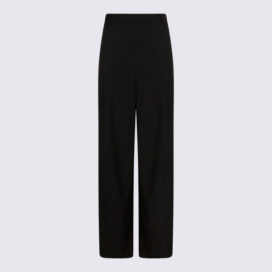 Nissa 35% polyester trousers in black
