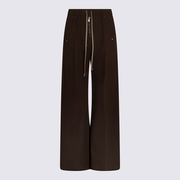 Rick Owens 97% cotton trousers in brown