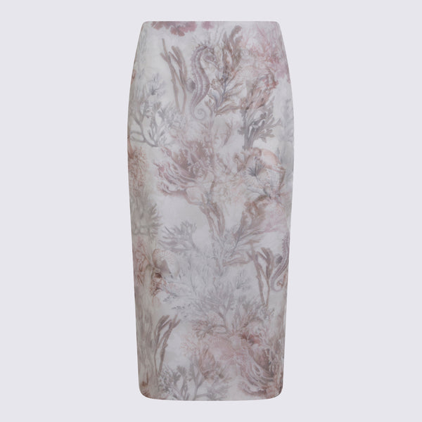Max Mara Silk skirt in white