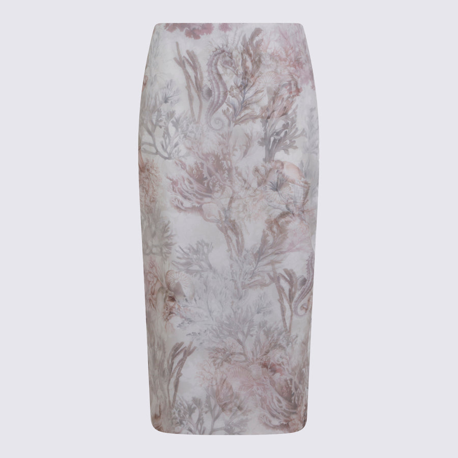 Max Mara Silk skirt in white