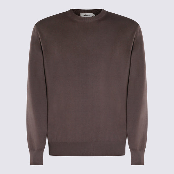 Altea 100% Cotton sweater in brown