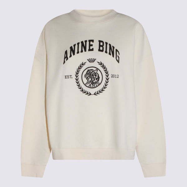 Anine Bing 100% Cotton sweatshirt in beige