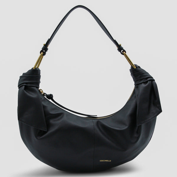 Coccinelle 100% leather shoulder bag in black