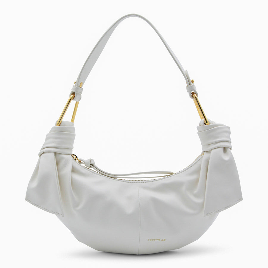 Coccinelle 100% Leather shoulder bag in white
