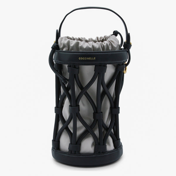 Coccinelle 100% Leather bucket bag in gray