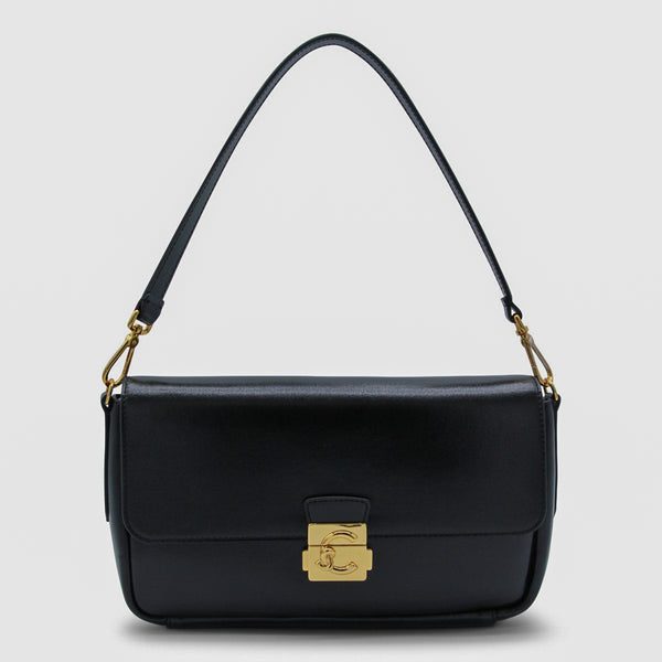 Coccinelle 100% Leather shoulder bag in black