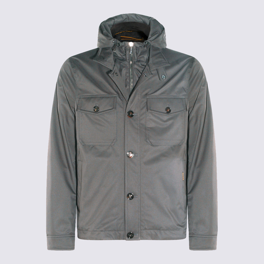 Moorer 84% Polyamide jacket in gray