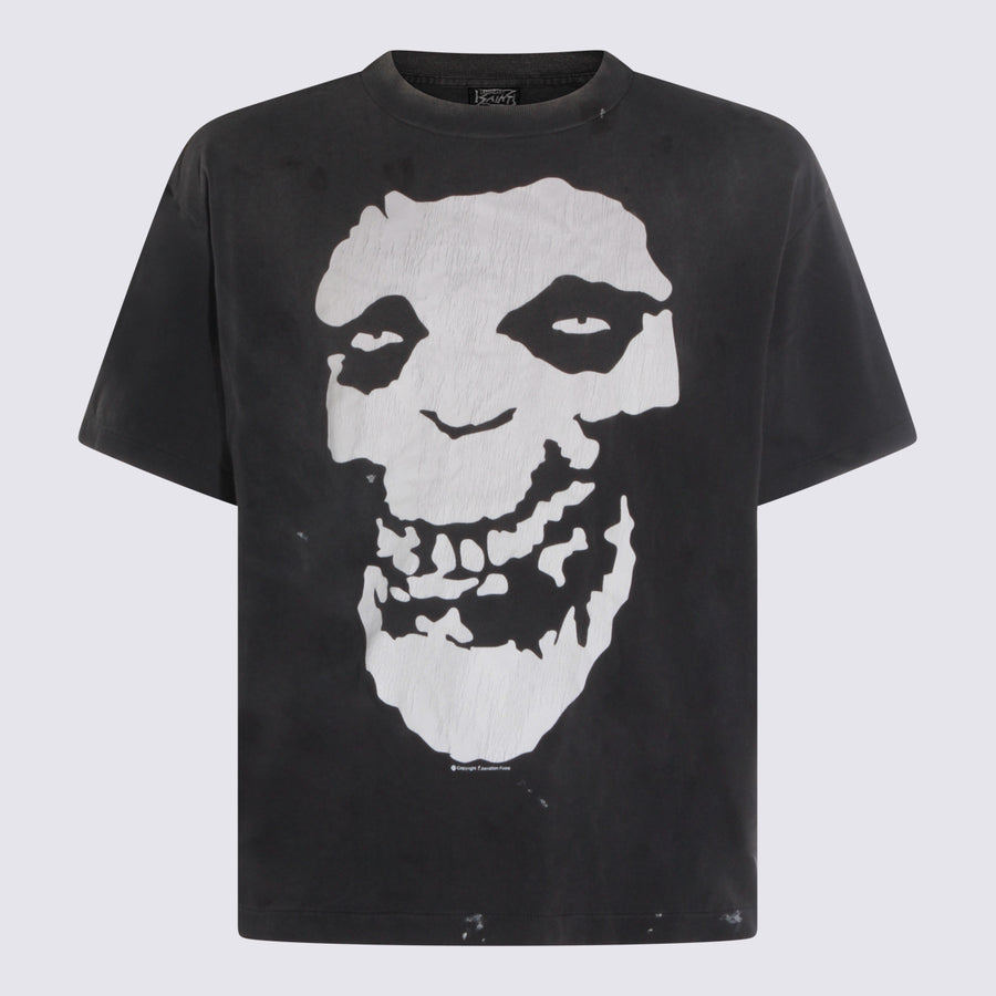 Saint Mxxxxxx 100% Cotton t-shirt in black