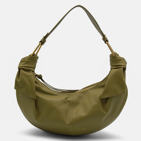 Coccinelle 100% leather shoulder bag in green