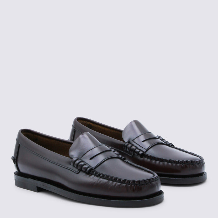 Sebago Flat shoes Brown Burgundy Cover Le Sole