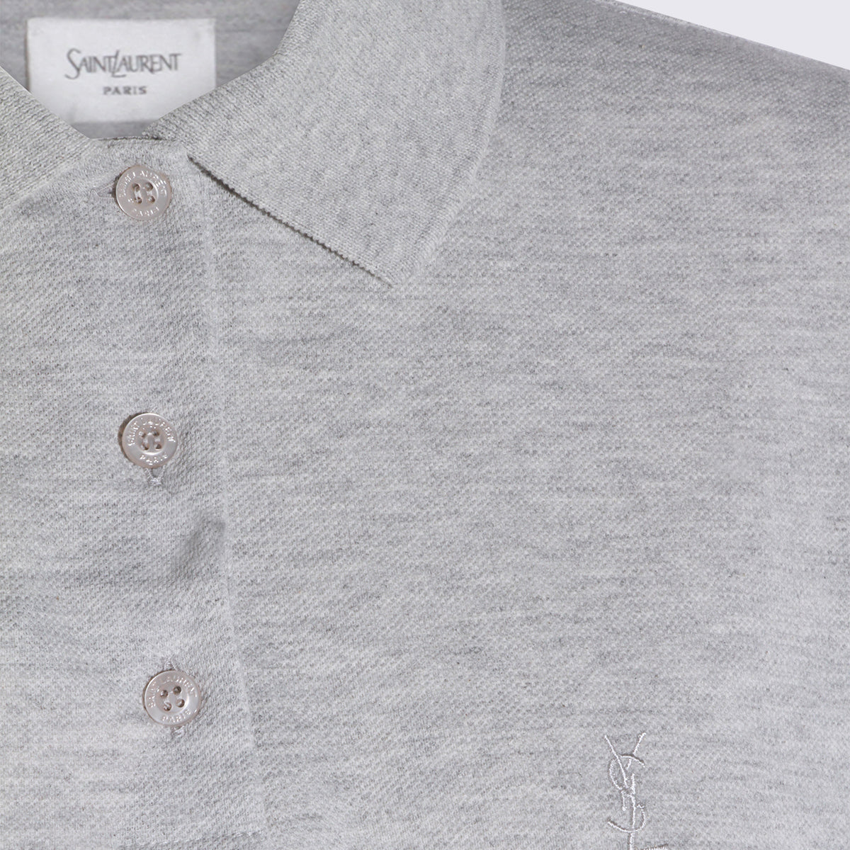Saint Laurent T-shirts and Polos Gris _co Pl