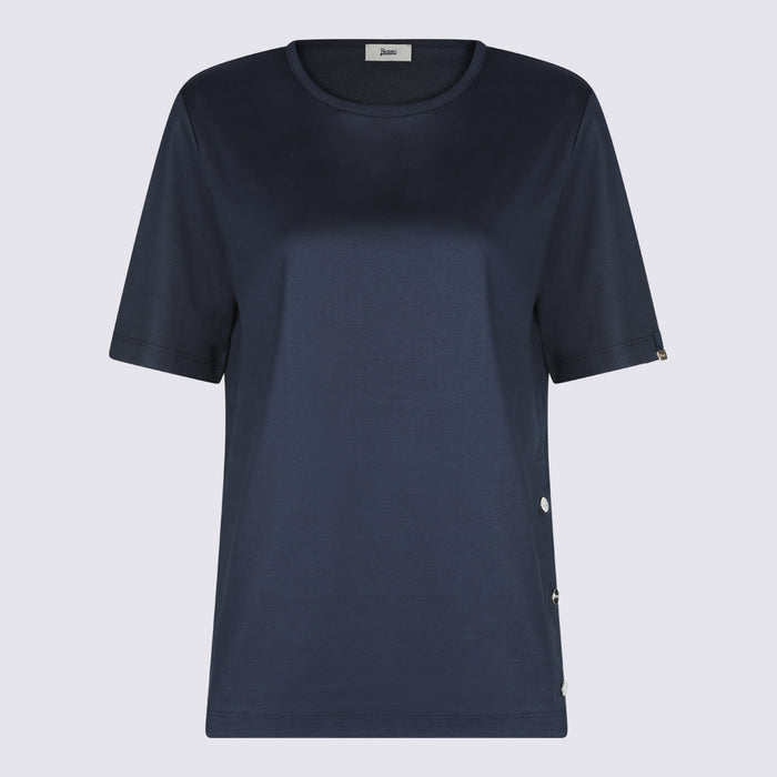 Herno T-shirts and Polos Blue _100 % Co
