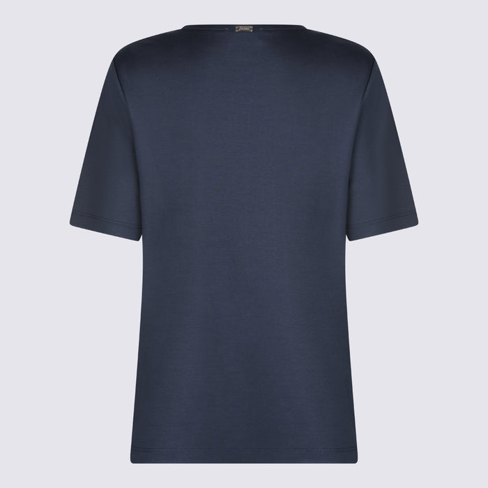 Herno T-shirts and Polos Blue _100 % Co
