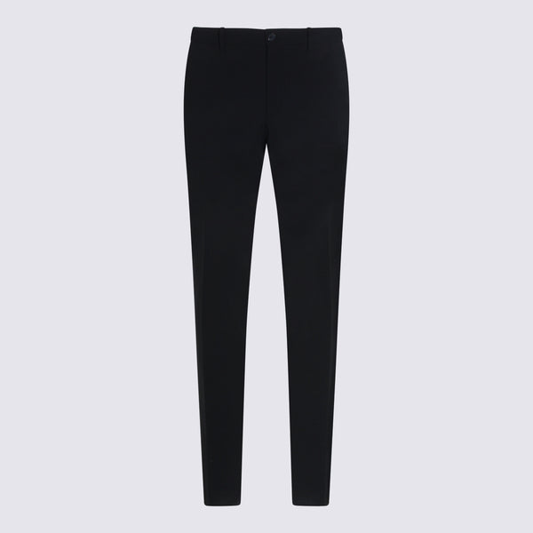 Incotex 53% Polyester trousers in black