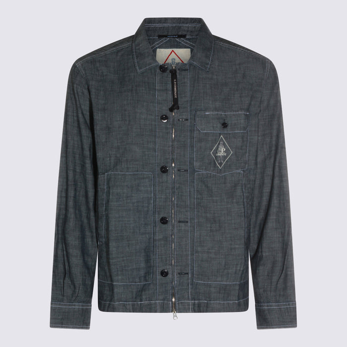 CP COMPANY Shirts Blue _100 % Co