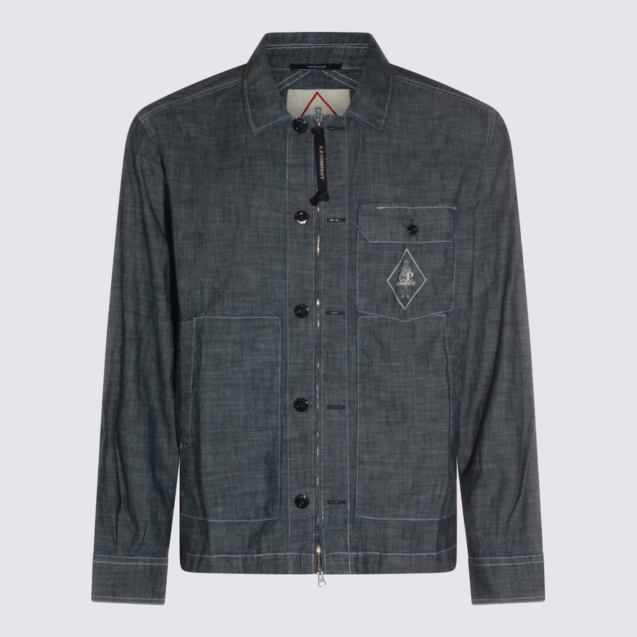 Cp Company 100% Cotton shirt in indigo
