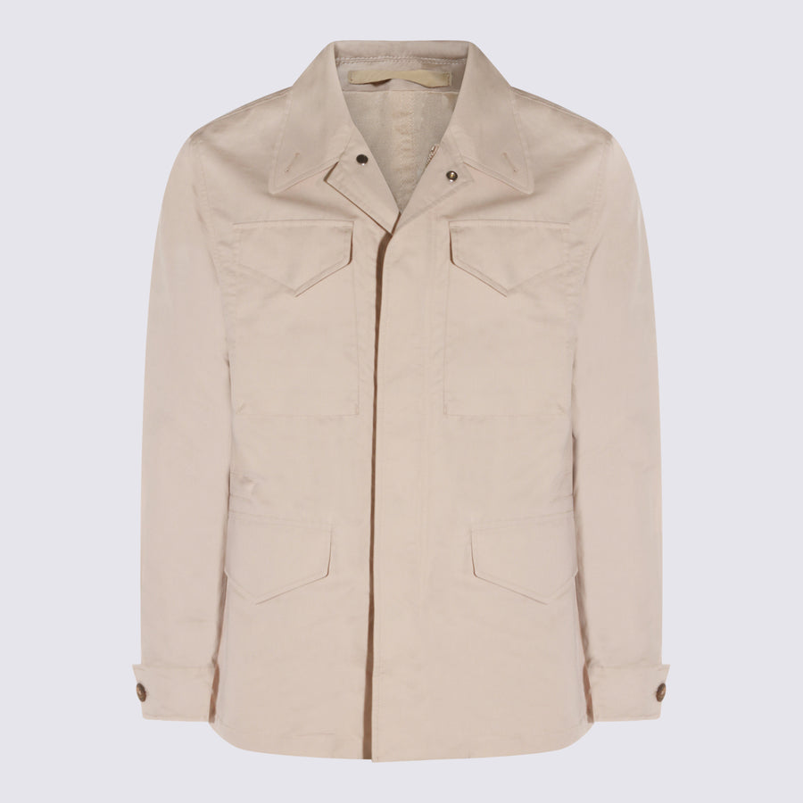 Eleventy 71% cotton jacket in beige