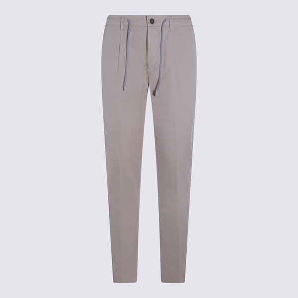 Eleventy 88% cotton trousers in beige