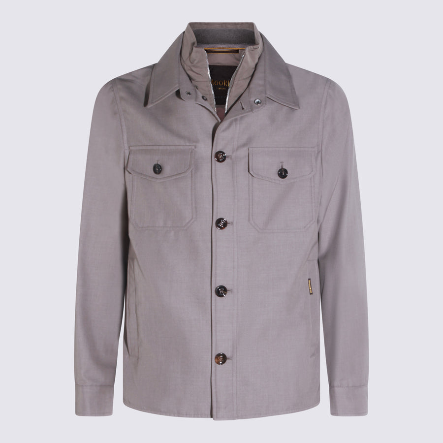 Moorer 100% Cotton jacket in beige