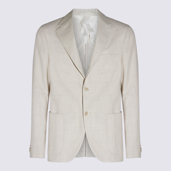 Etro 85% Cotton blazer in white