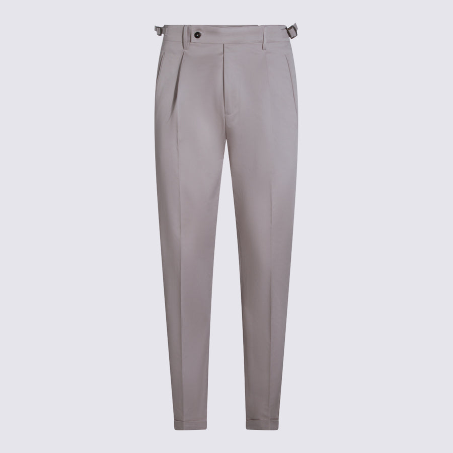 Berwich 98% cotton trousers in beige