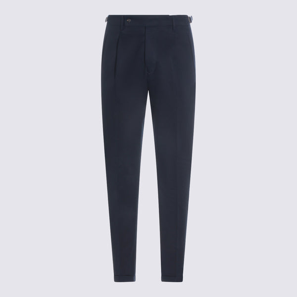 Berwich 98% Cotton trousers in navy