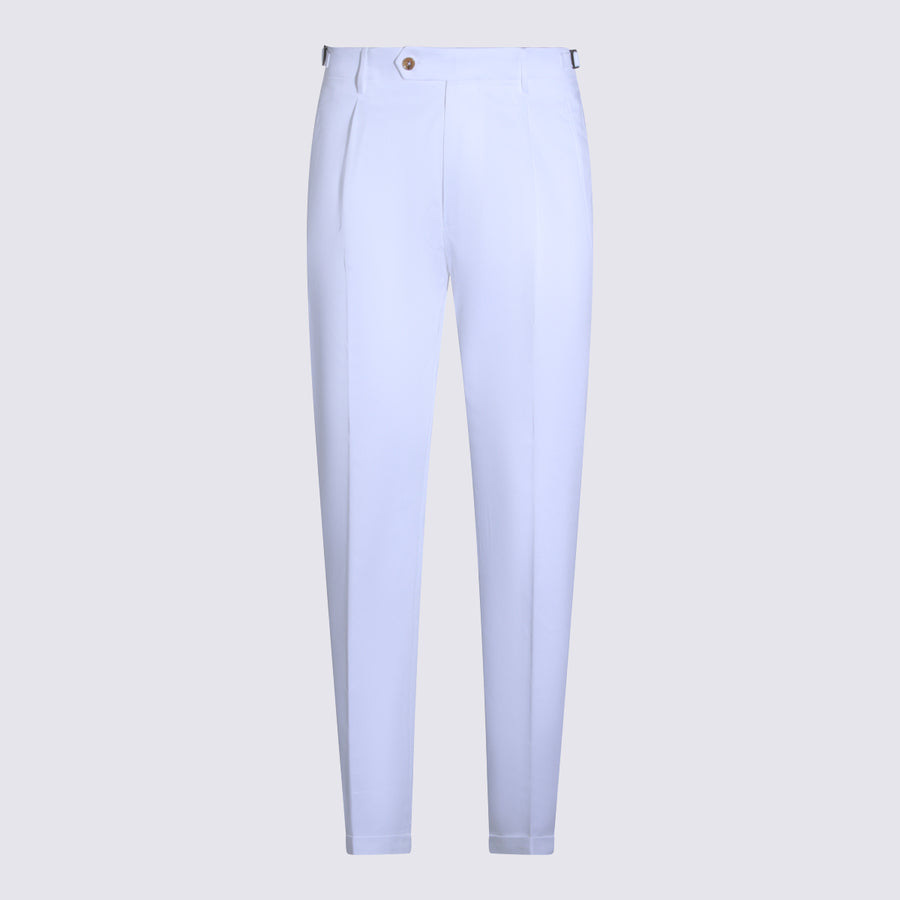 Berwich 98% Cotton trousers in white