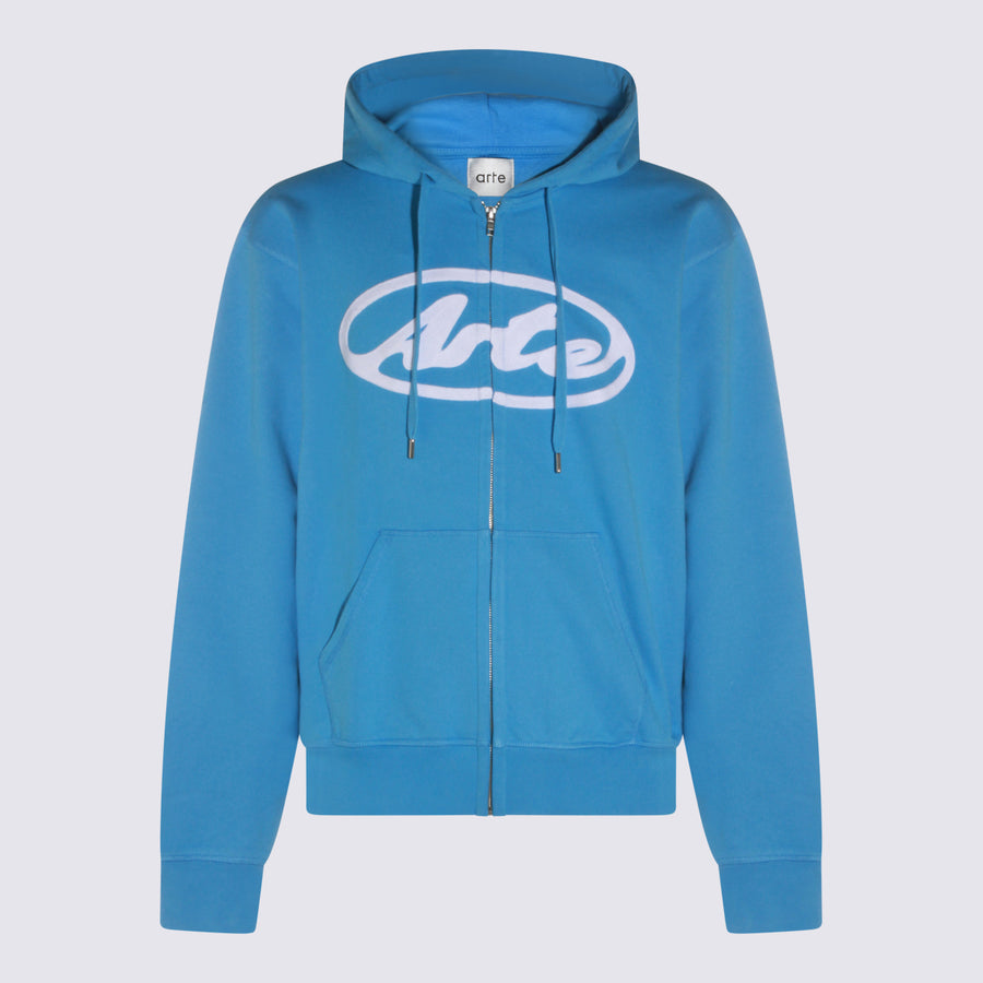 Arte Antwerp 100% Cotton hoodie in blue