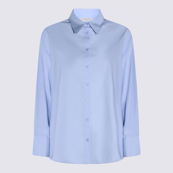 Twin-Set 100% cotton shirt in blue